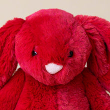 Load image into Gallery viewer, bashful-bunny-cranberry-small-stuffed-animal-face-with-pink-nose