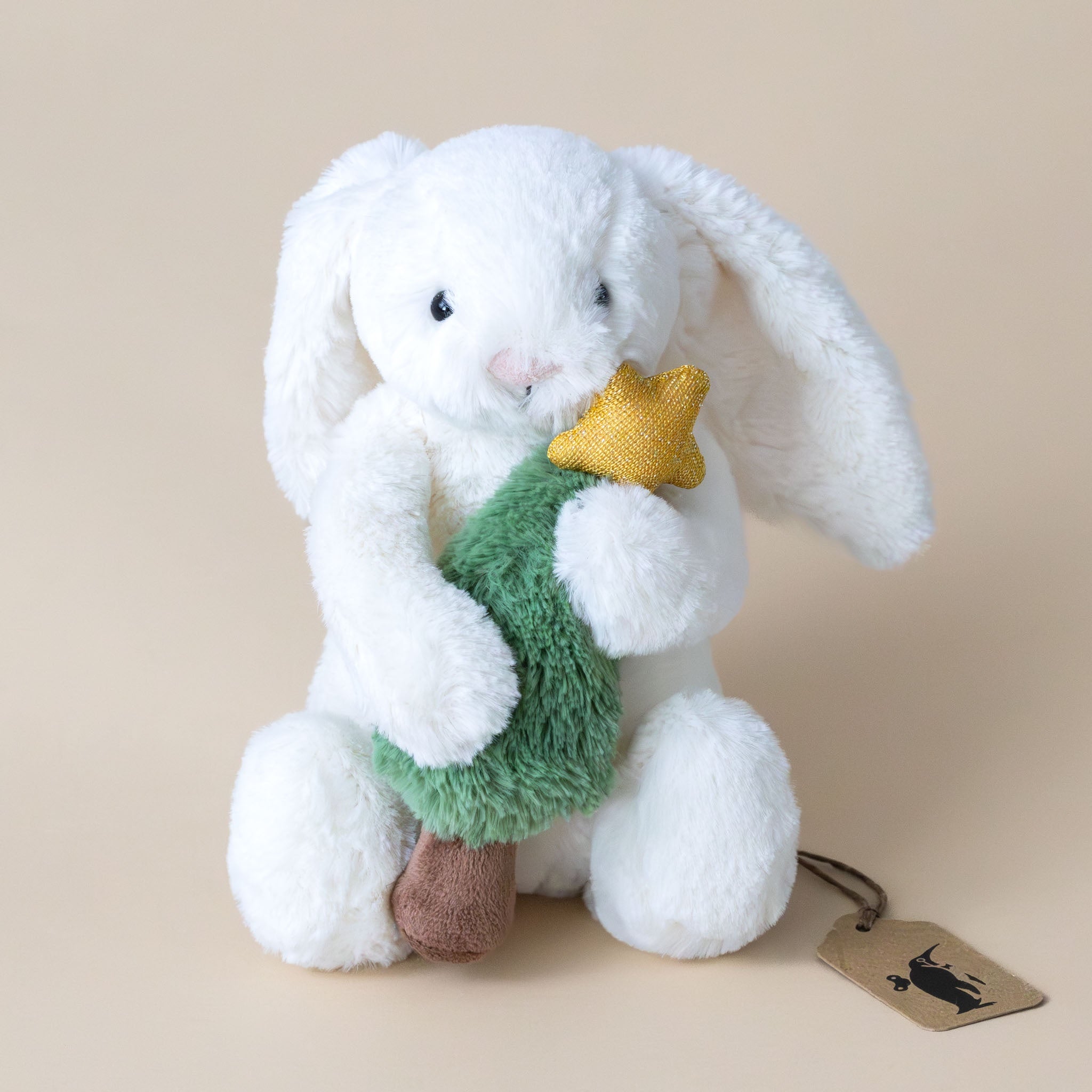 Bashful Bunny with Christmas Tree | Cream - Small