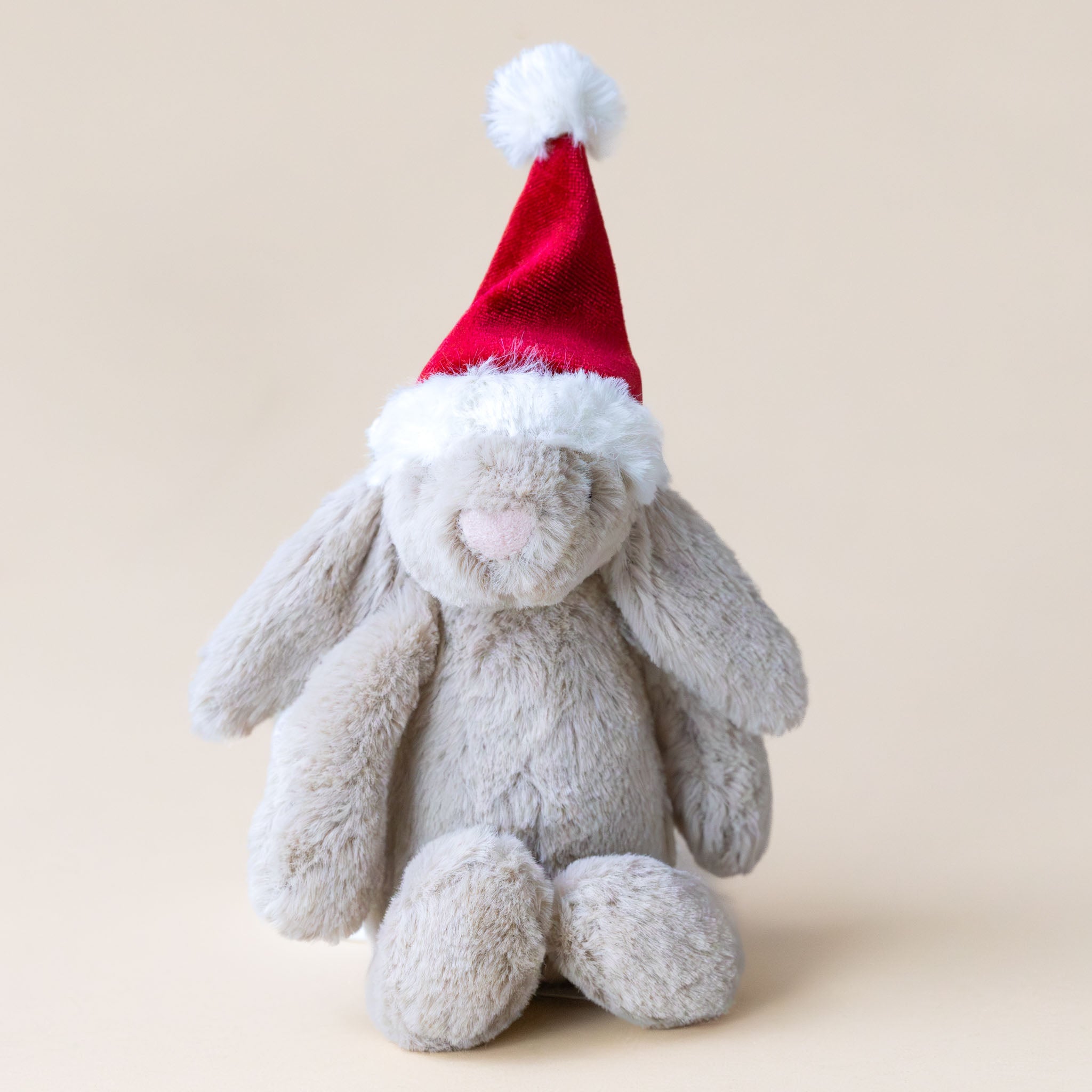 Bashful Christmas Bunny Ornament | Beige