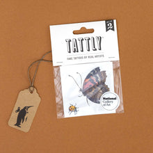 Load image into Gallery viewer, beetle-and-butterfly-temporary-tattoo-pair