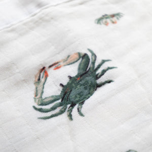 big-lovie-coastal-crab-green-and-coral-print-on-white-background-detail