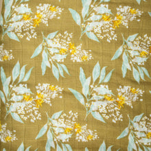 Load image into Gallery viewer, floral-print-detail-on-gold-background