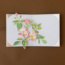 Load image into Gallery viewer, interior-of-card-with-pop-up-rose-branch-and-flowers