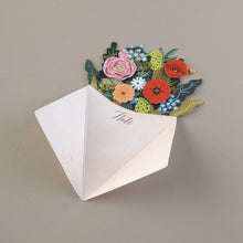 Load image into Gallery viewer, the-bouquet-wrapping-opens-to-allow-writing-space-for-the-card