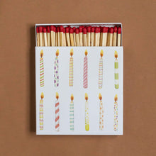 Load image into Gallery viewer, box-full-of-matches-birthday-candles-with-red-tips