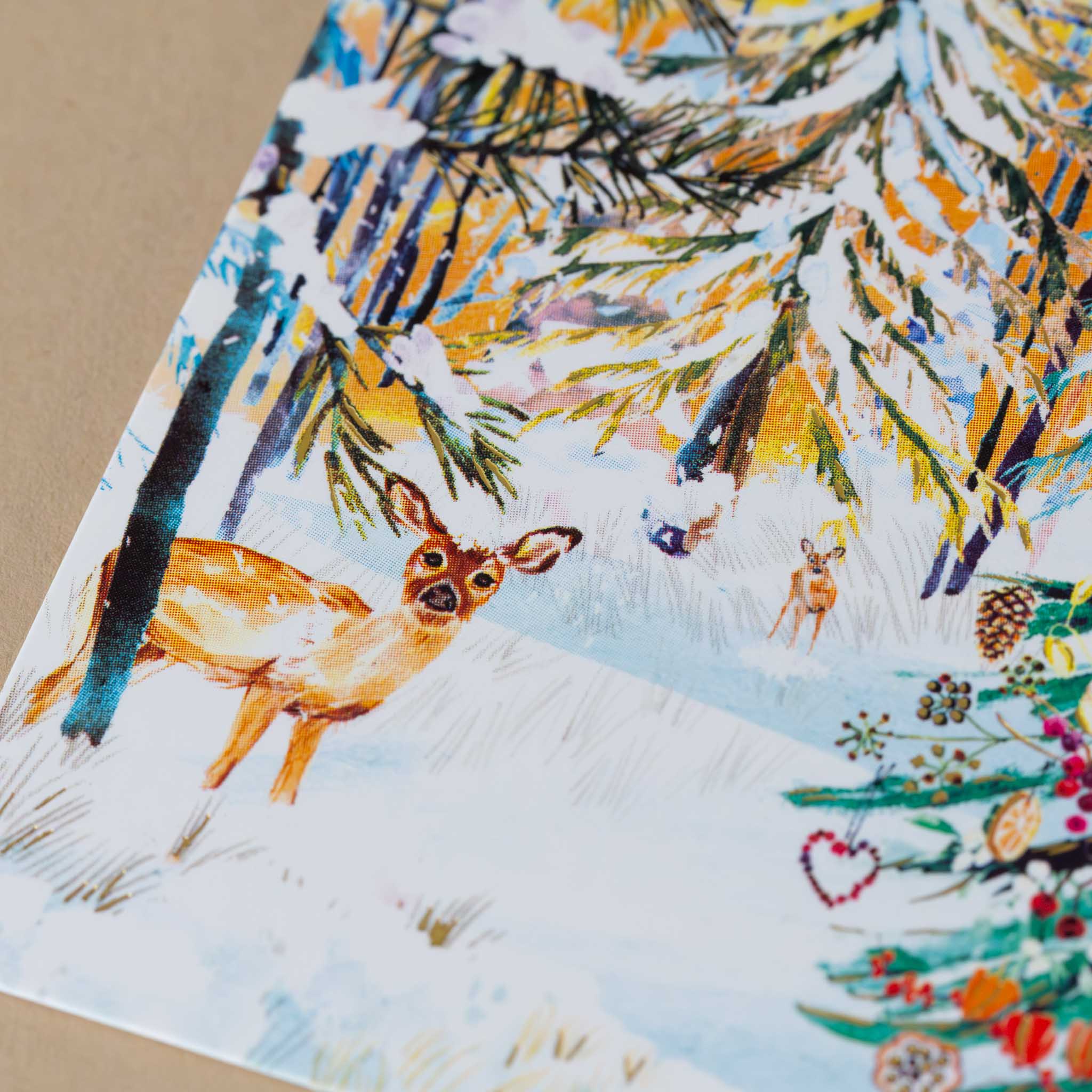 boxed-notecard-set-winter-forest-tree-deer-beneath-tree