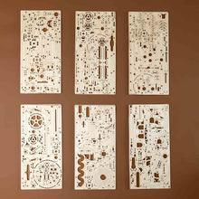 Load image into Gallery viewer, build-your-own-marble-run-stepped-hoist-laser-cut-pieces