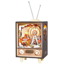 Load image into Gallery viewer, build-your-own-mechanical-music-box-sunset-carnival-finished