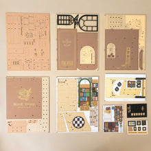 Load image into Gallery viewer, sheets-of-laser-cut-wood-with-finishes-to-be-assembled