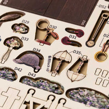 Load image into Gallery viewer, detail-pieces-of-kits-detective-hat-lamps-pocket-watch-magnefying-glass-pipes