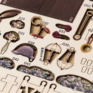 detail-pieces-of-kits-detective-hat-lamps-pocket-watch-magnefying-glass-pipes