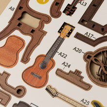 Load image into Gallery viewer, build-your-own-wooden-book-nook-secret-rhythm-room-detail-pieces-guitar-chair-violin