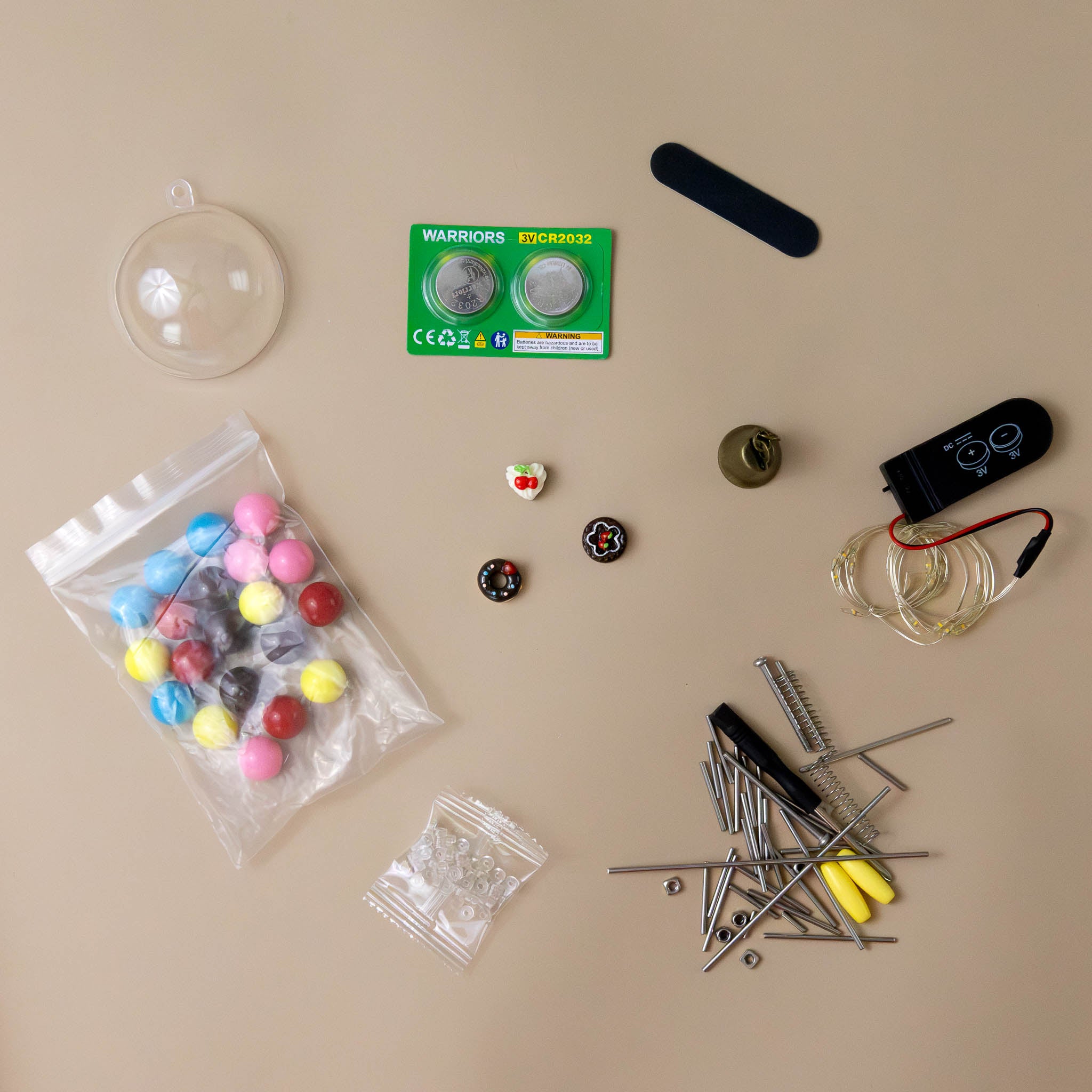 build-your-own-wooden-marble-run-chocolate-factory-kit-pieces-marbles-pins-leds-buttons-batterries