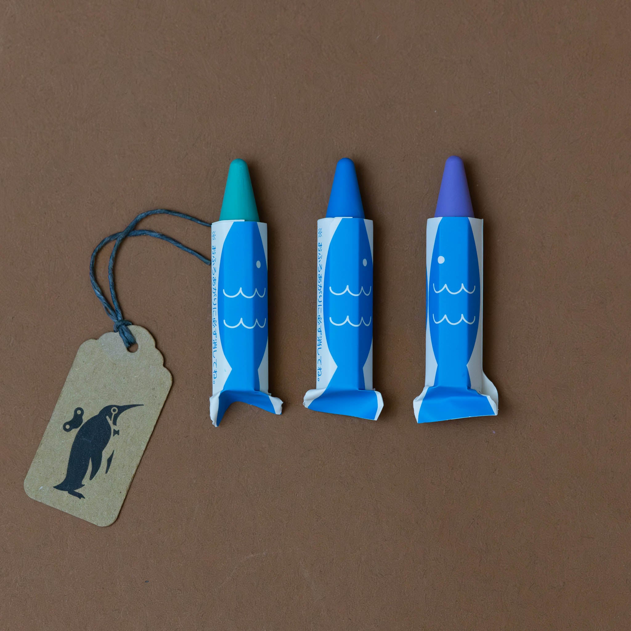 Buttery Soft Rice Wax Bath Crayons | 3pc Fish