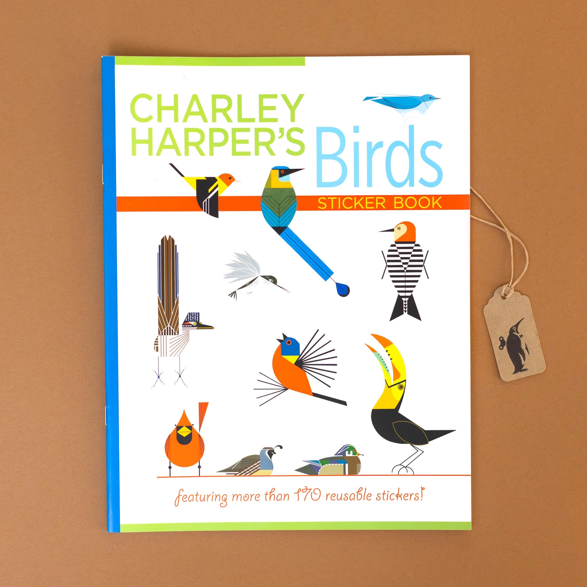 charley-harpers-birds-sticker-book-covered-with-art-of-woodpecker-toucan-cardinal-bluejay-with-other-birds