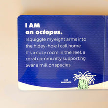 Load image into Gallery viewer, i-am-an-octopus-with-additional-text-and-sea-anemone-illustration