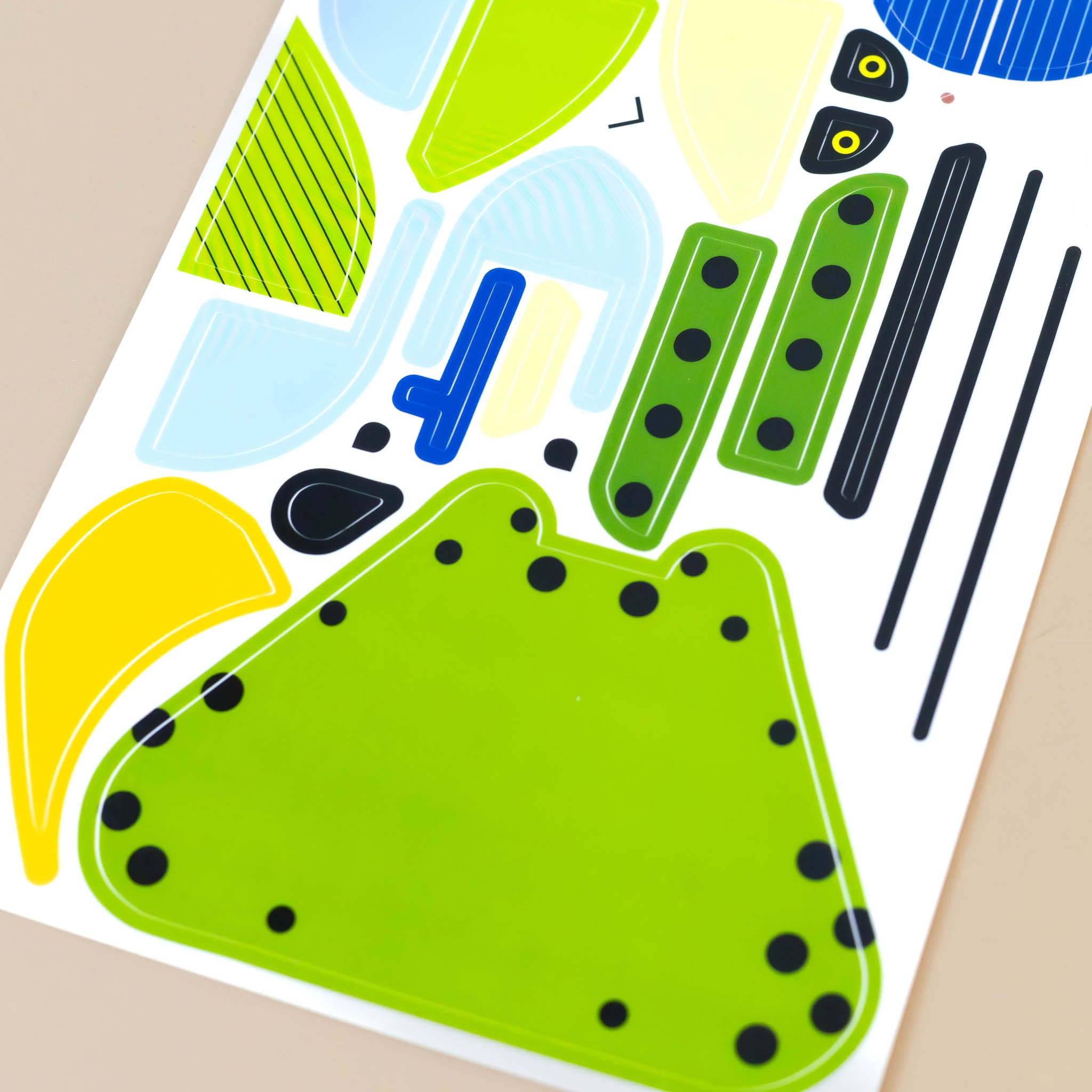 various-shapes-and-colors-animal-shapes-in-green-blue-and-black