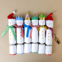 Load image into Gallery viewer, christmas-crackers-snow-peeps-with-santa-hats-and-colorful-crowns