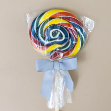 Load image into Gallery viewer, classic-lollipop-rainbow-fruit-large-with-blue-ribbon