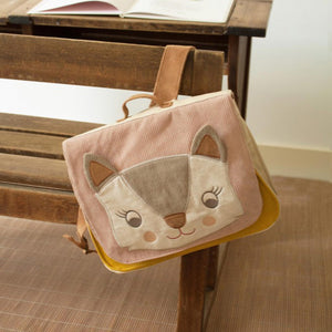 Corduroy Messenger Backpack | Kitten