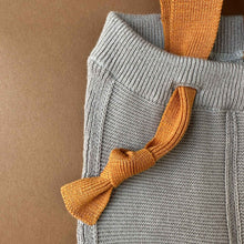 Load image into Gallery viewer, Detail of Cotton Cashmere Leggings | Taupe showing the adjustable strap.