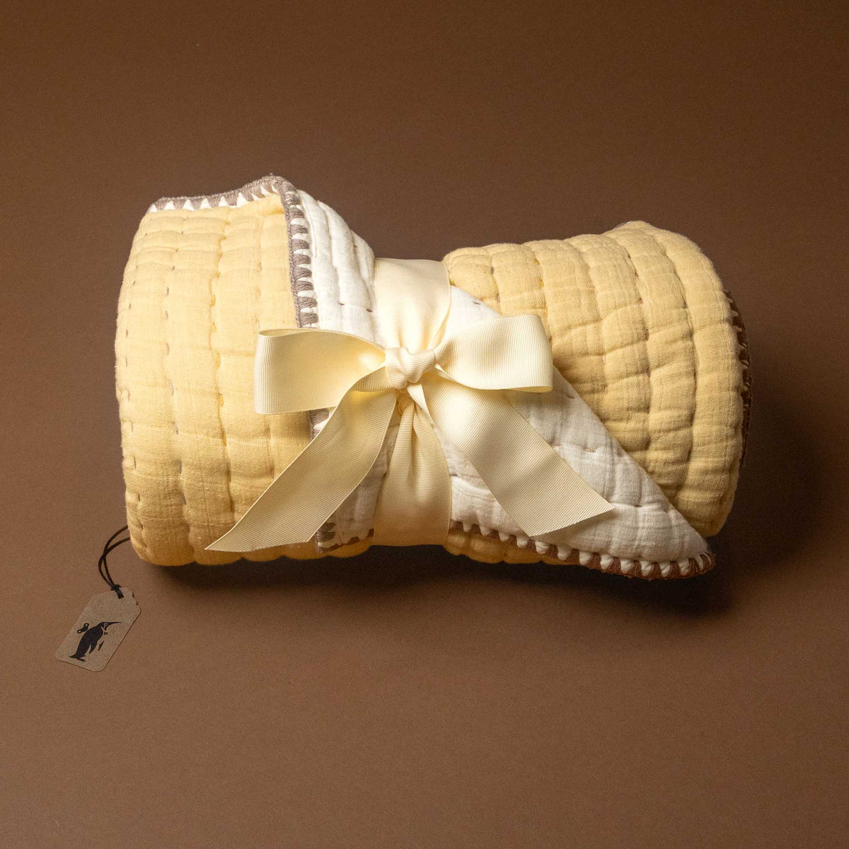 Cotton Muslin Quilted Blanket | Flax