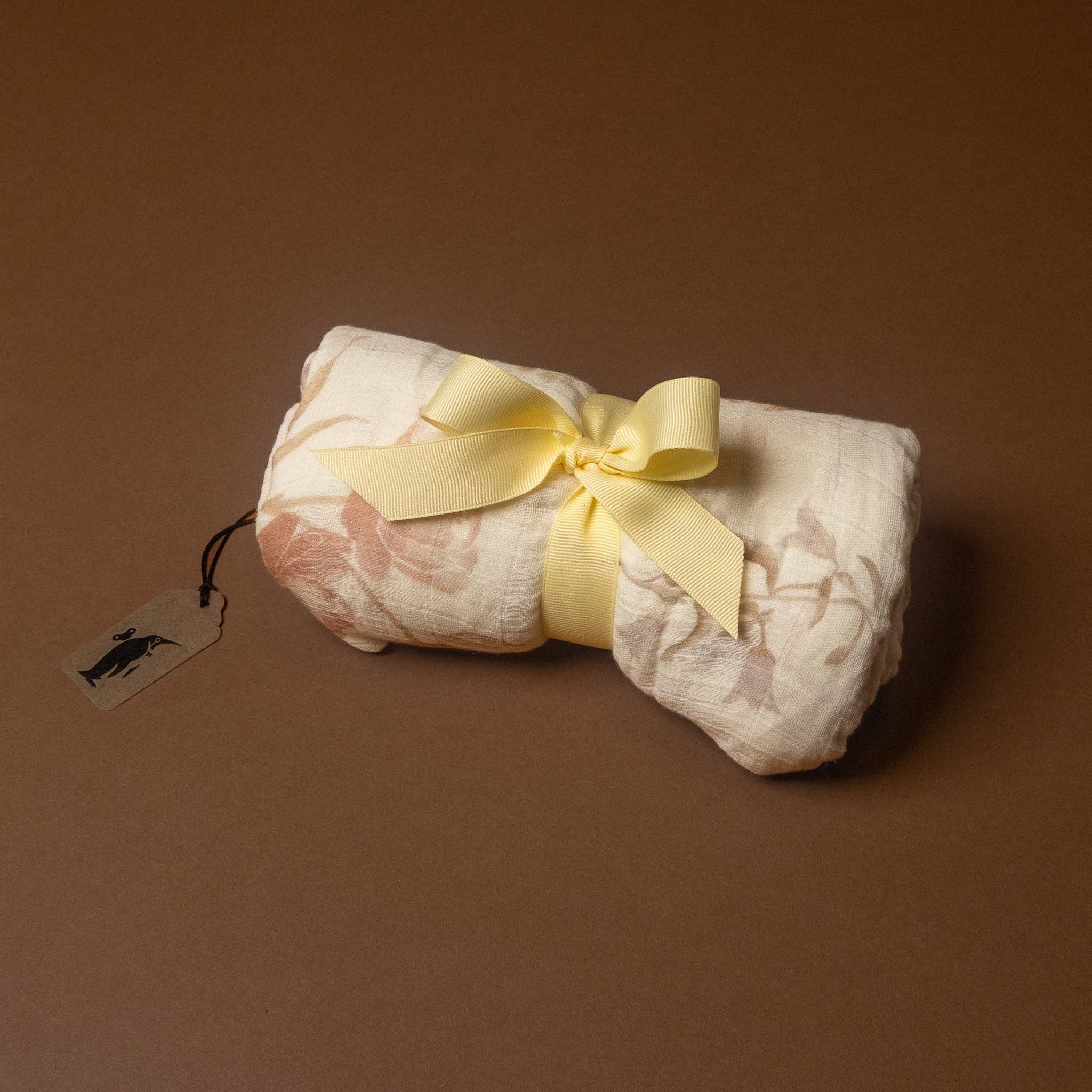 Cotton Muslin Swaddle | Rose Floral