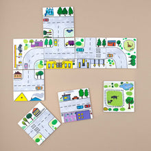 Load image into Gallery viewer, Card aligned to make streets from Create-A-Village Domino Game