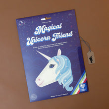 Load image into Gallery viewer, create-your-own-magical-unicorn-friend-blue-cover-with-stars-and-rainbows-and-unicorn-head