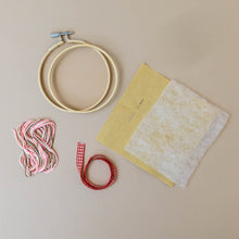 Load image into Gallery viewer, kit-includes-hoop-thread-ribbon-batting-aida-cloth-needle