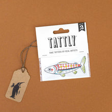 Load image into Gallery viewer, Daisy Fish Temporary Tattoo Pair
