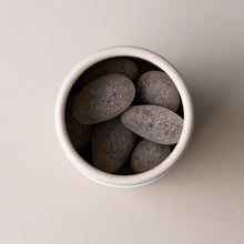 Load image into Gallery viewer, dark-chocolate-covered-caramelized-almonds-in-soft-blue-cylinder-container