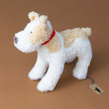 Load image into Gallery viewer, eliot-the-dog-medium-white-and-tan-stuffed-animal-with-red-collar