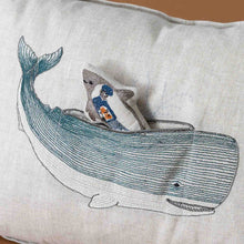 Load image into Gallery viewer, embroidered-pocket-pillow-very-hungry-whale