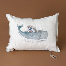 Load image into Gallery viewer, embroidered-pocket-pillow-very-hungry-whale