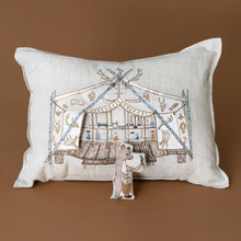 Load image into Gallery viewer, embroidered-pocket-pillow-woodland-apothecary