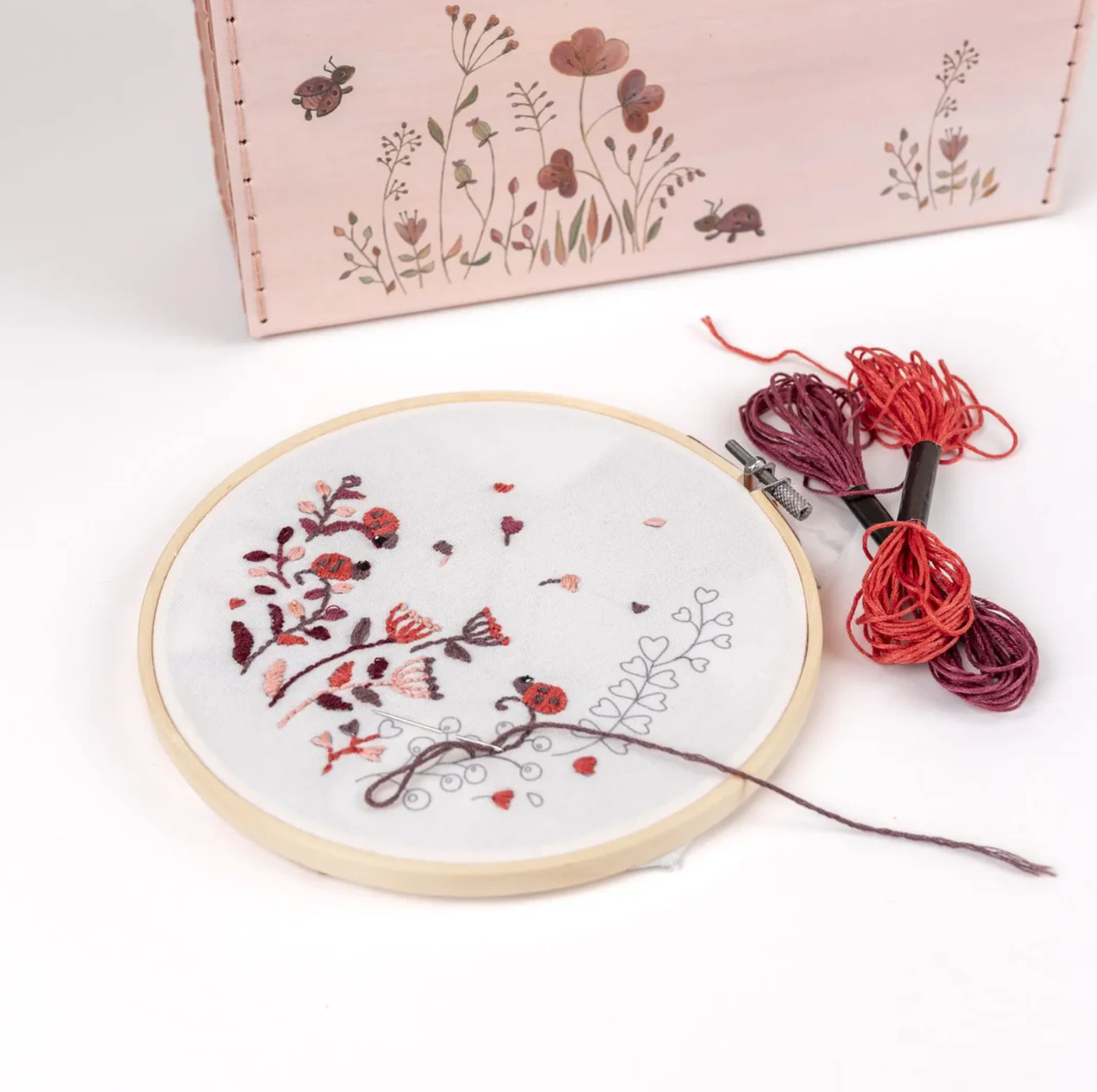 Embroidery Craft Kit | Ladybugs & Flowers