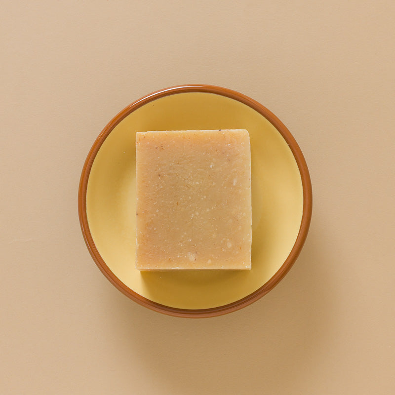 enamel-soap-dish-meadow-round with soap
