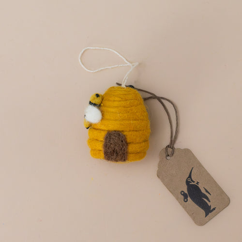 yellow-felted-bee-house-ornament