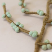 Load image into Gallery viewer, close-up-felt-berry-branch-mint-green