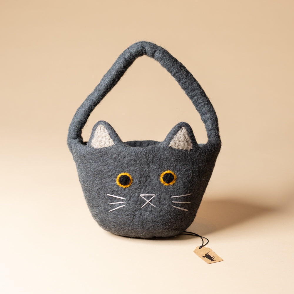 Felt Black Cat Bucket