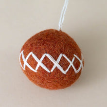 Load image into Gallery viewer, felt-embroidered-christmas-ball-ornament-terracotta