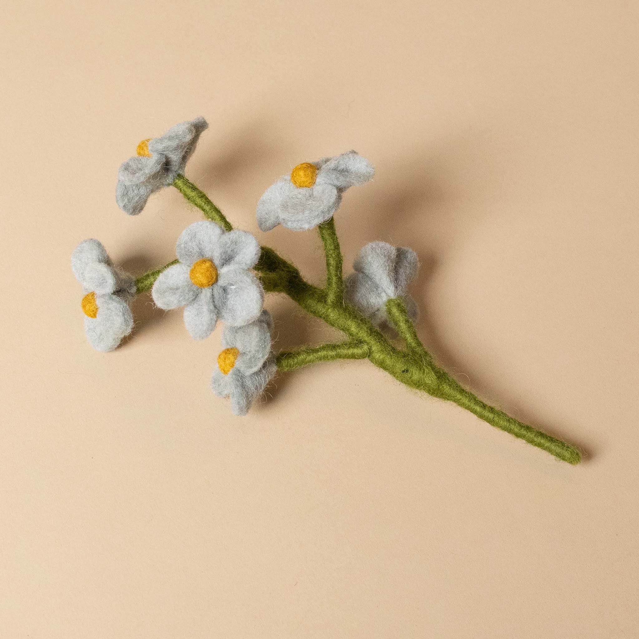 Felt Forget-Me-Not Flower | Blue - Short