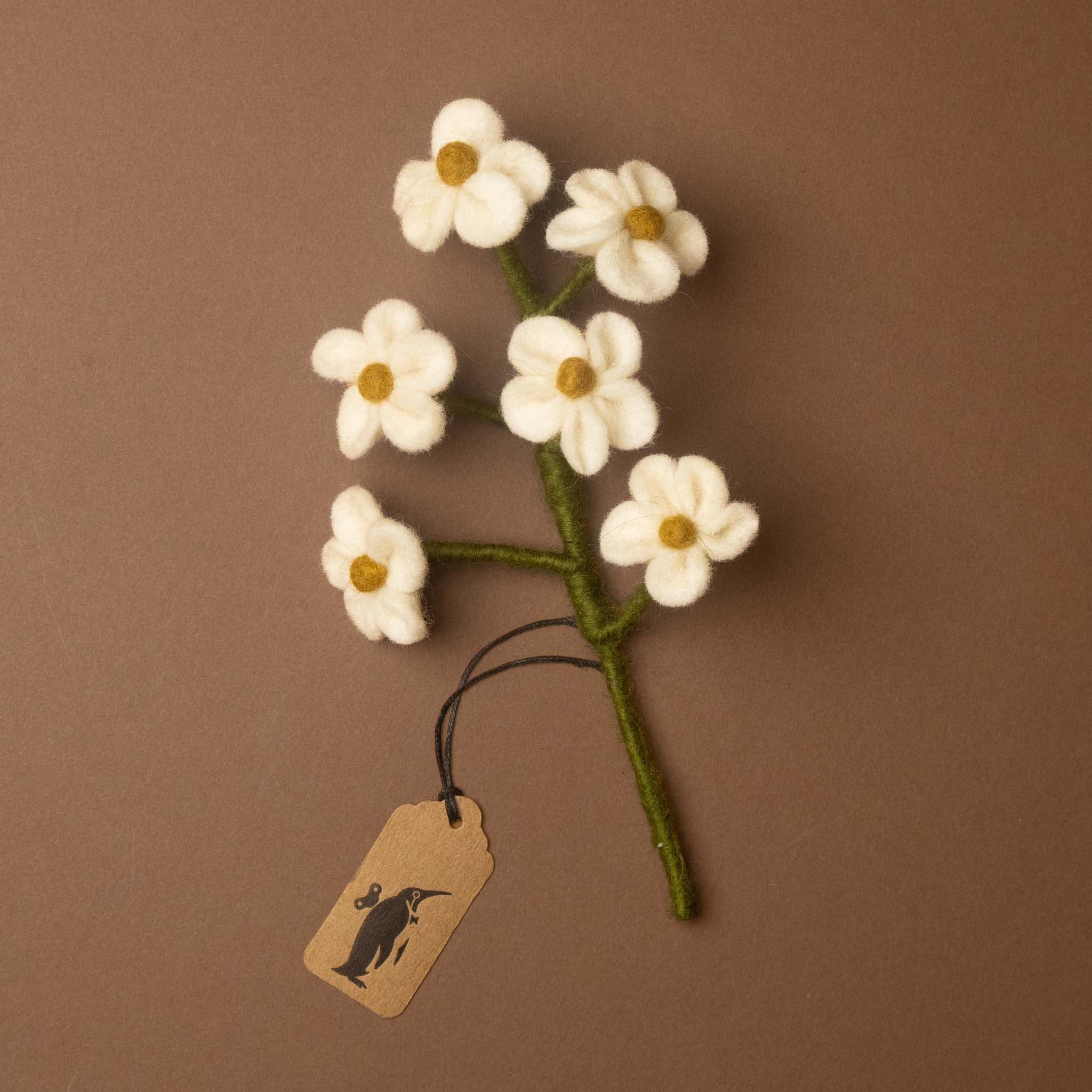 Felt Forget-Me-Not Flower | White - Short