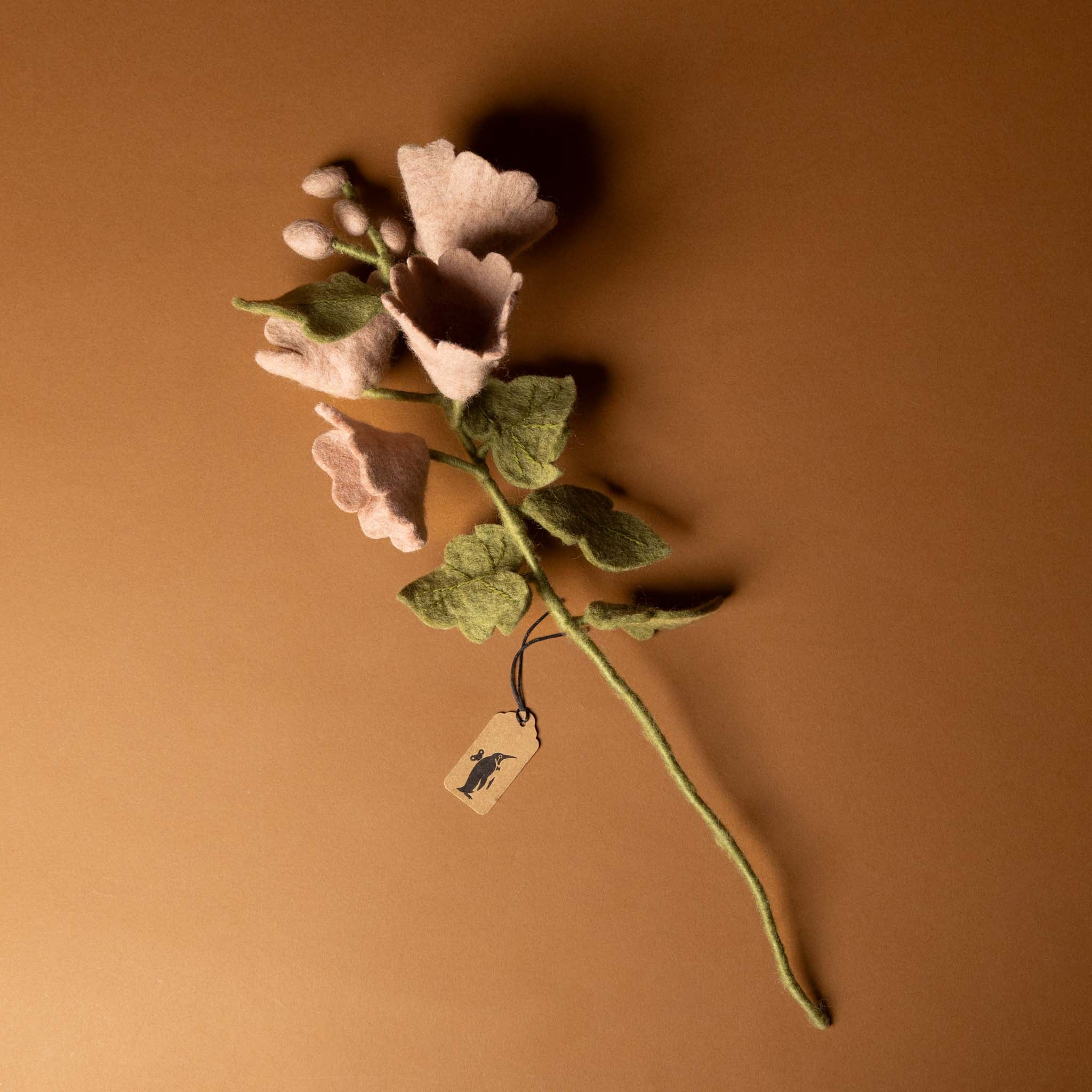 Felt Hollyhock Branch | Blush