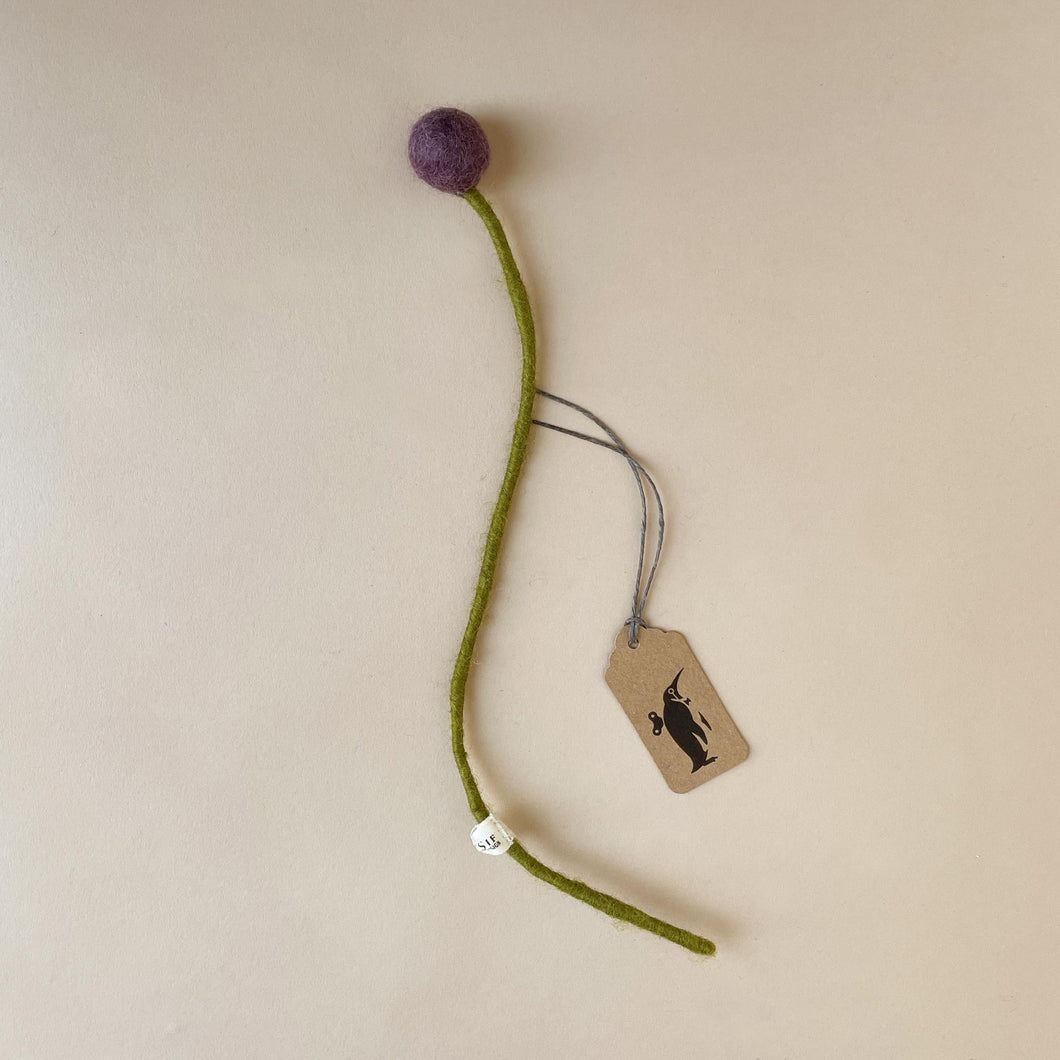 Felt Pom Flower | Eggplant
