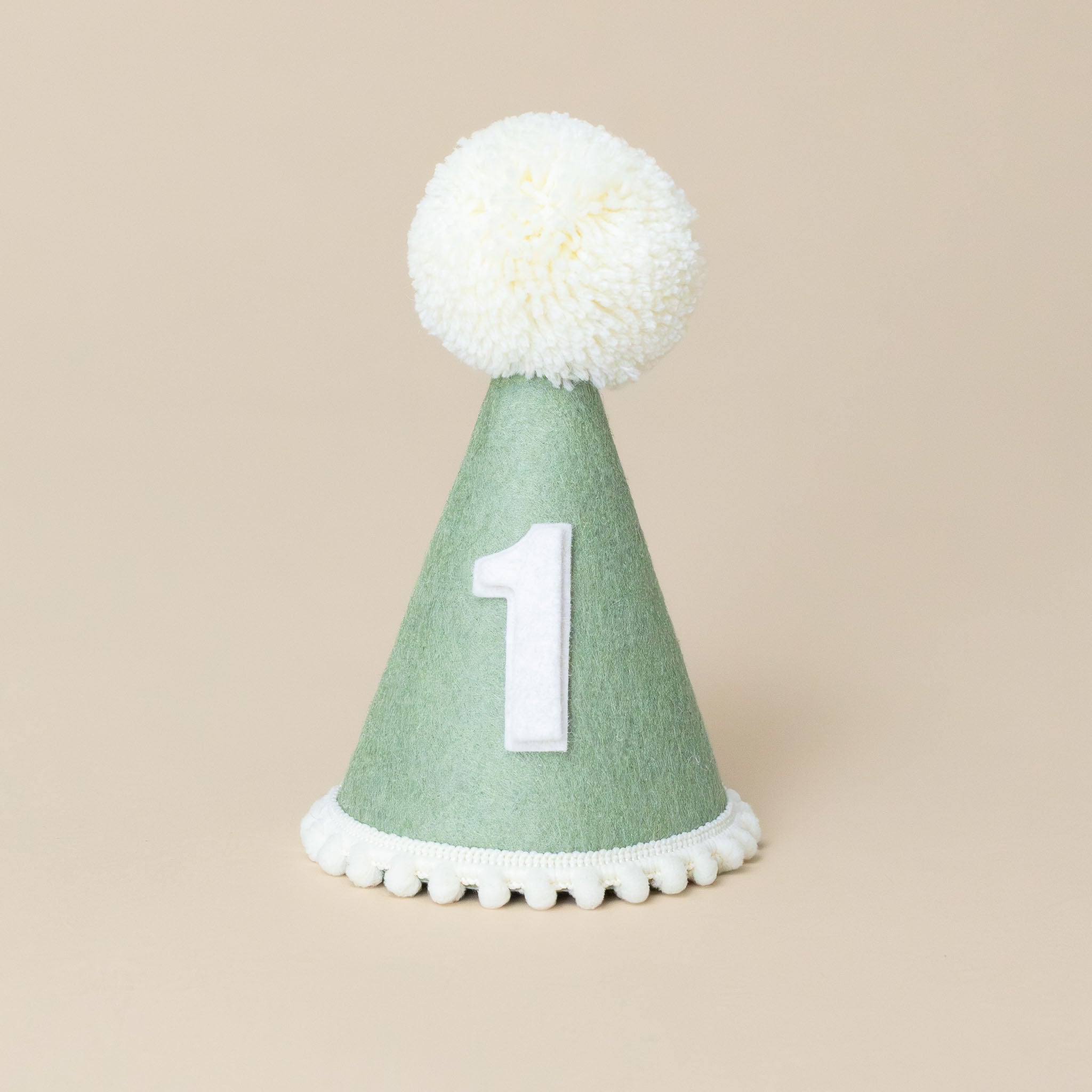 felt-white-pom-party-hat-olive-hat-with-number-one-on-front