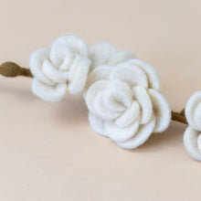 Load image into Gallery viewer, felt-rose-branch-white-close-up-of-petals