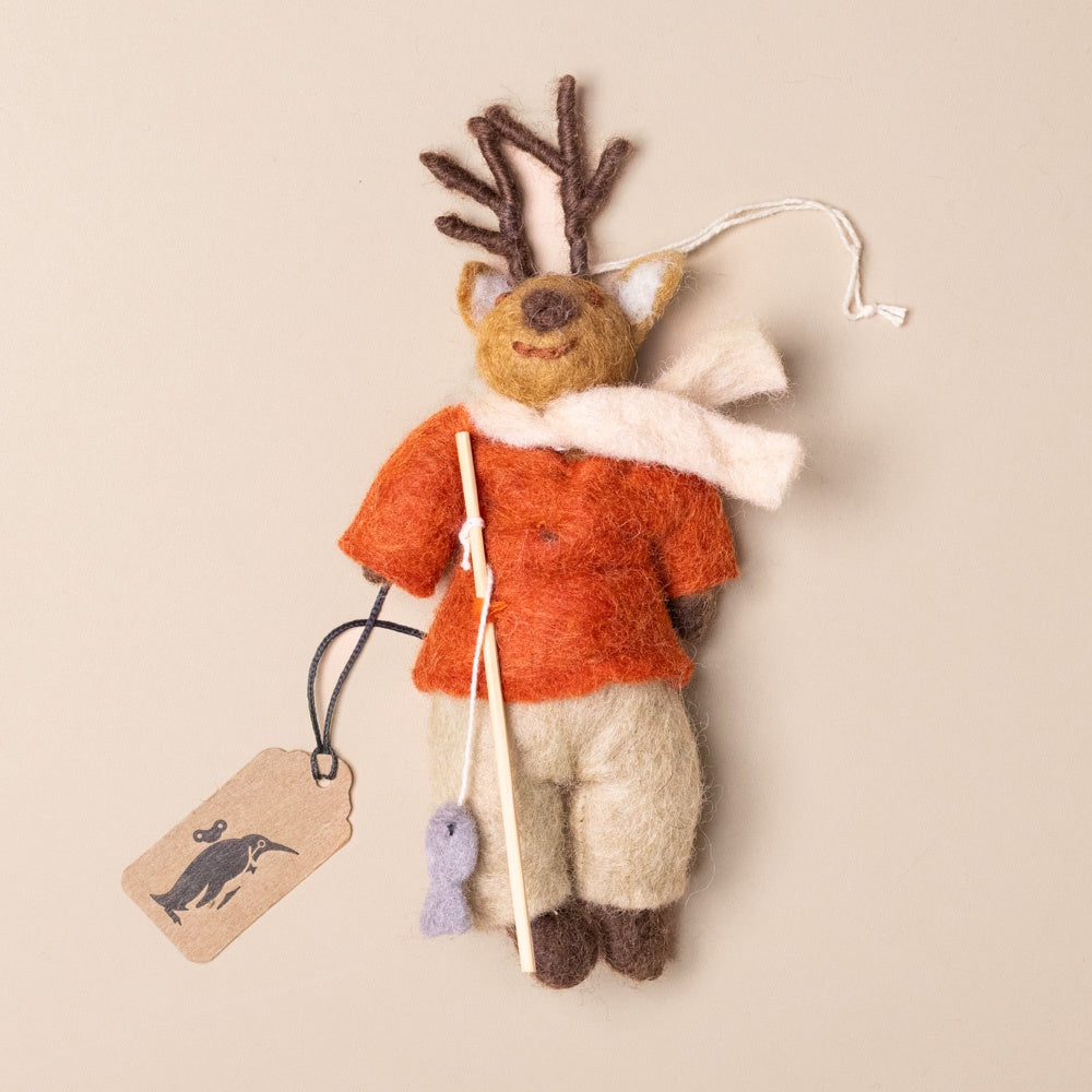 felted-brown-deer-ornament-rust-sweater-and-fishing-pole