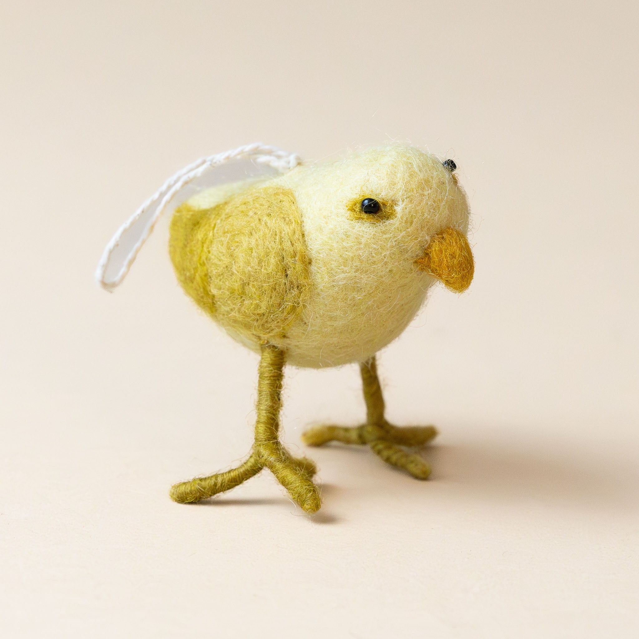 yellow-felted-chick-ornament-standing-side